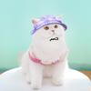Dog Cat Summer Sunshade Sun Protection Cat Hat Anti-take Off Adjustable Rope Buckle Bucket Hat Dog Pet Supplies