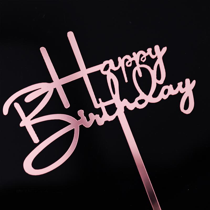 Acrylic Cake Topper - Happy Birthday Mom & Dad, Mother's/Father's Day Decoration