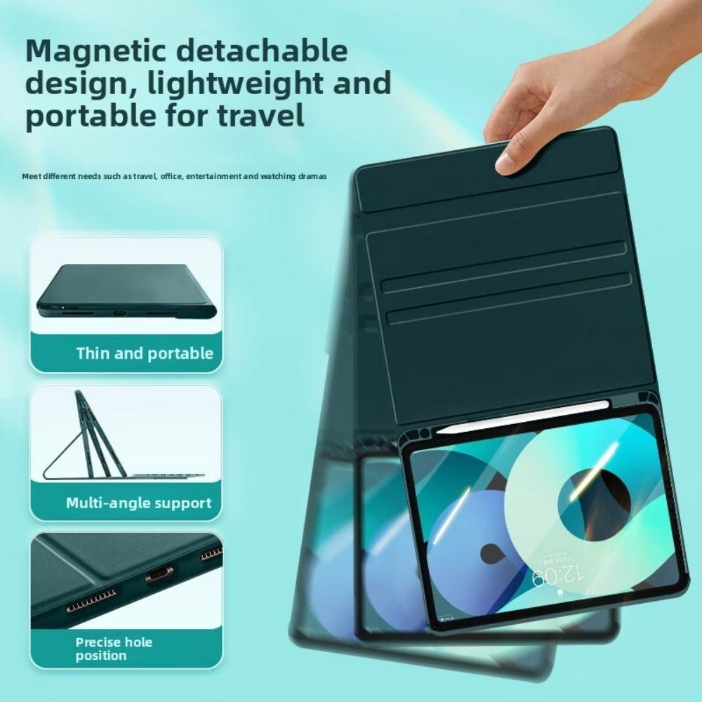 Чехол-клавиатура с магнитной Bluetooth-клавиатурой, кожаный чехол для iPad 9-го поколения, Air 6 Pro 11 с гнездом для карандаша, защитный чехол 10-го поколения