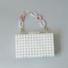 Новые модные сумки, модные женские сумки, белые однотонные акриловые сумки из ротанга, роскошная вечерняя вечерняя сумка, женская повседневная милая сумка-клатч в коробке