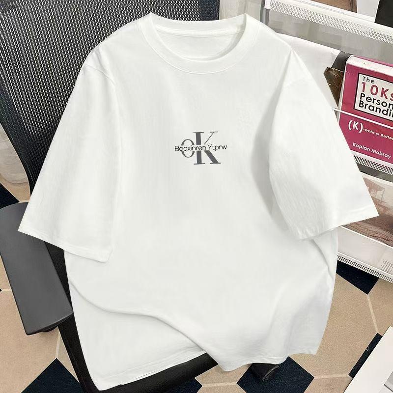 AGILITE Футболка Мужская Футболка с круглым вырезом из чистого хлопка Футболка с коротким рукавом Одежда больших размеров Одежда для фитнеса Мужская одежда