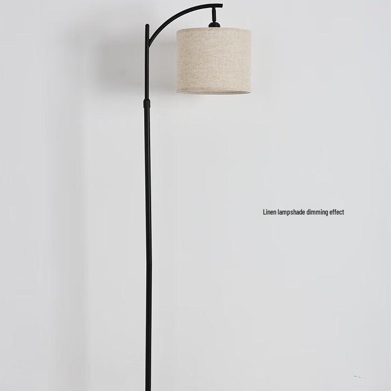 Регулируемый напольный светильник в деревенском стиле с льняным абажуром