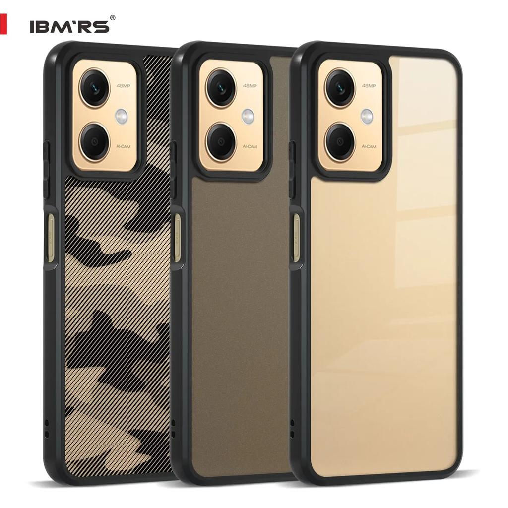 (Comes with Wrist Strap)ibmrs for Xiaomi Note12/12R Pro/POCO X5 5G Case,camouflage Lear Transparent Shell