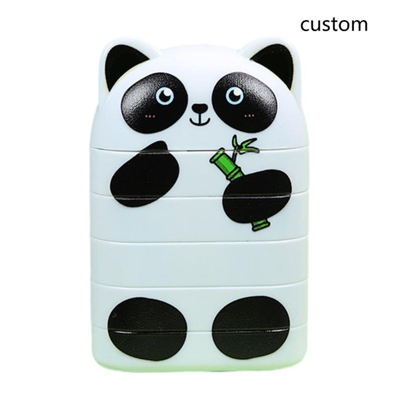 Персонализированный штамп с именем, изготовленный на заказ гравированный именной оттиск, многослойный узор, безопасный и простой в использовании штамп в форме мультяшного персонажа