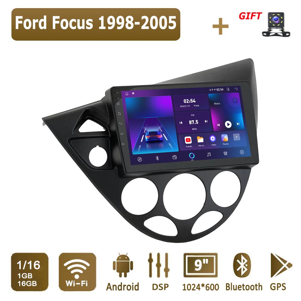 Android Carplay автомобильное радио для Ford Focus 1998-2005 мультимедийный проигрыватель головное устройство стерео GPS навигация BT WIFI 4+64 ГБ
