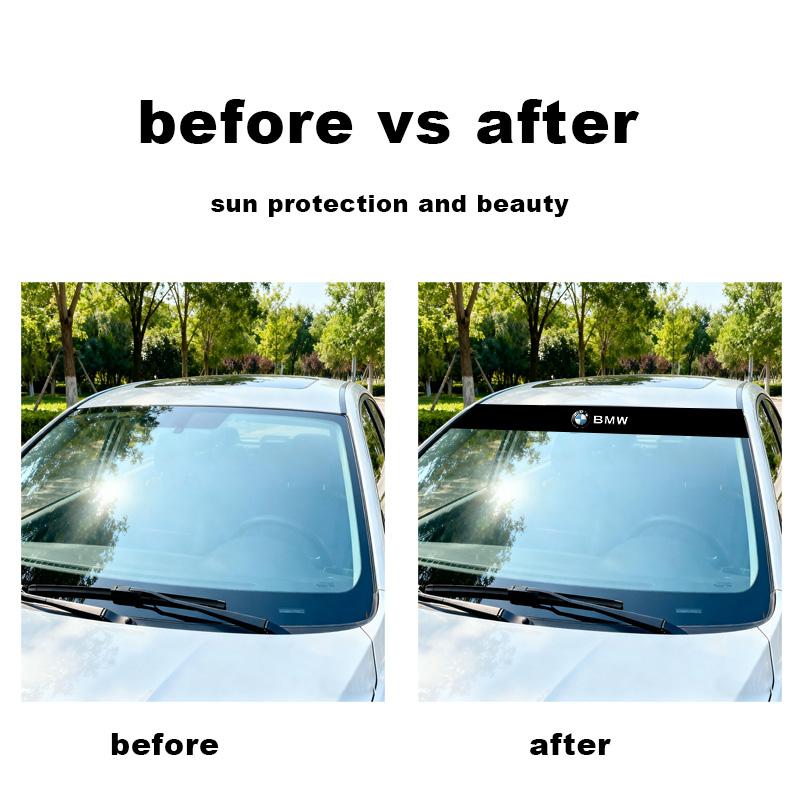 YNQS5 Car Sunshade Stickers Auto Front Windshield Decorative For BMW X1 X2 X3 X4 X5 1 2 3 4 5 6 Series F10 F30 F01 F25 F15 E87 E90 E91