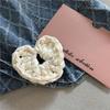 Elastic Flower Rubber Band Soft Hair Rope Cute Woven Heart Hair Tie  Women