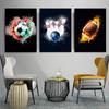 Абстрактная акварель баскетбол футбол бейсбол плакат печать спорт холст картины настенные художественные картины для комнаты домашний декор