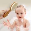 Деревянная расческа для новорожденных, щетка для натуральных волос, мягкая щетина, скраб для ванны, душа, инструменты