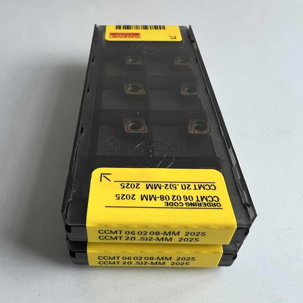Оригинальная Sandvik / CCMT060208-MM 2025 / Твердосплавная пластина для токарного станка с ЧПУ 10 ШТ.