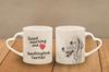 Bedlington Terrier, Rothbury Terrier, Rodbery Terrier - cup with a dog, adorable cup with a heart-shaped handle, universal gift from the Art-Dog brand