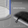 10ft Trampoline Net Replacement with 6 Plastic Pole Covers, Weather-Resistant Trampoline Netting Replacement with Zipped Entrance, Poles Not Included