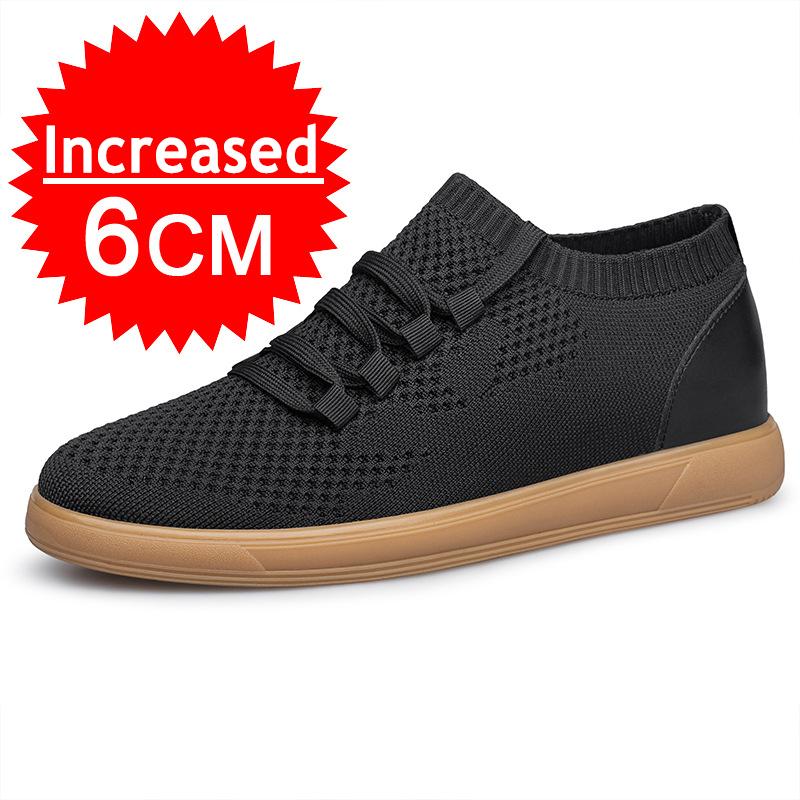 Модные мужские кроссовки с дышащей сеткой, увеличивающие рост, кроссовки, спортивная повседневная обувь, невидимая внутренняя подтяжка, 8 см, мужская обувь