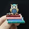 Классическая эмалированная брошь-книга в виде совы для женщин, унисекс, с кристаллами, животное, птица, булавки, для мероприятий, вечеринок, новые подарки, украшения, аксессуары