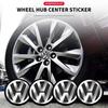 Car For Volkswagen VW 4Pcs 56mm New Car Wheel Stickers Center Hub Cap Car Emblem Badge Decal For Volkswagen GTI R-Line R Polo T5