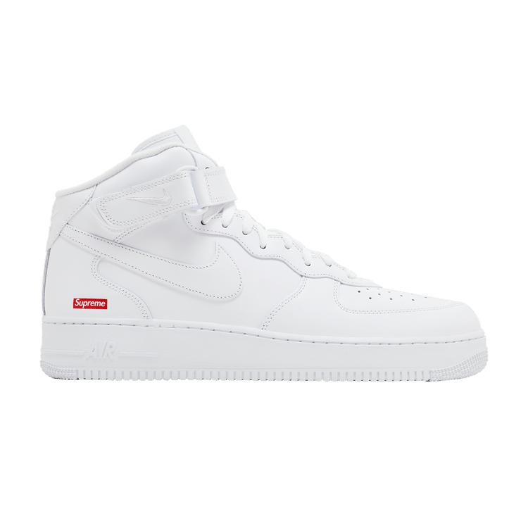 Мужские кроссовки Nike Air Force 1 Mid Supreme White White White/White-White