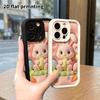 Phone case: 2D flat, suitable for iPhone 18 17 16 15 14 13 Pro protective case, long-eared little bunny, perfect Christmas and Halloween holiday gift