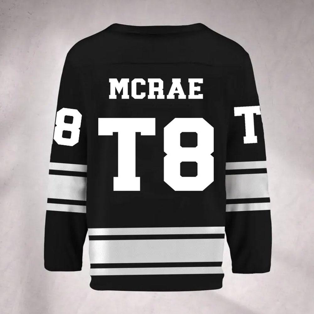 T8 Tate McRae Хоккейная футболка Унисекс Уличная одежда с длинным рукавом Повседневная футболка с V-образным вырезом Мужские Женские Футболки 3D Печать Дизайн Рубашки