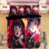 Комплекты постельного белья Demon Slayer, мультяшное одеяло, постельное белье для мальчиков и детей, односпальное, двуспальное, мягкое постельное белье, домашний декор, пододеяльники в стиле аниме
