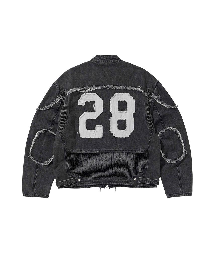 Libere Denim Biker Jacket / Black