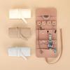 Women's Portable Travel Jewelry Roll Bag for Stud Earrings and Accessories