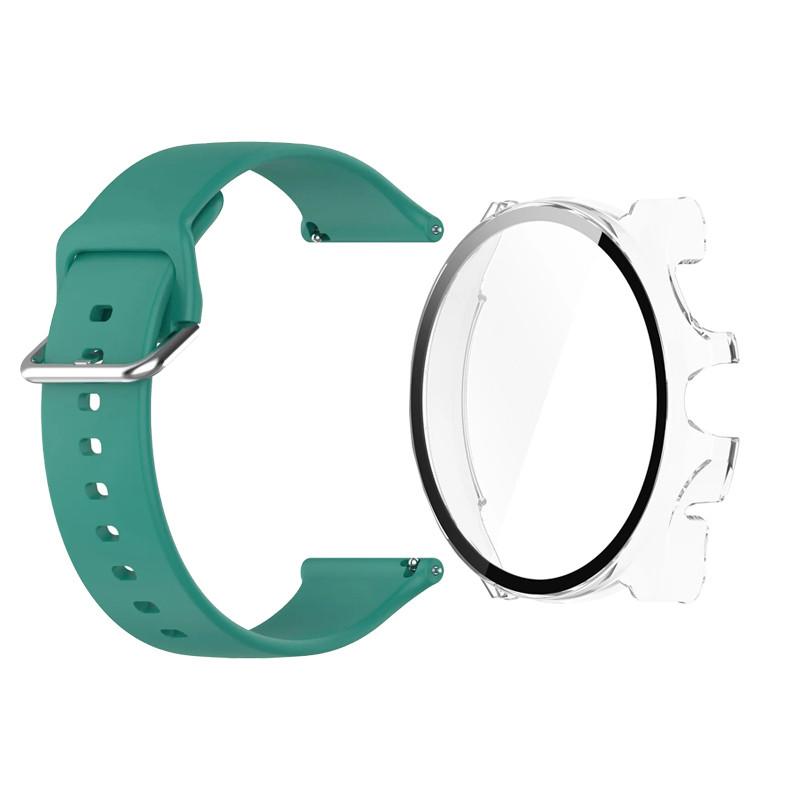 24mm Silicone Sport Watchband and PC Case Cover for TicWatch Pro 5 Wristband Replacement  Quickfit Silicone Watch Strap