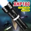 90000 Lumens XHP160 Led Diving Flashlight IPX8  Waterproof 400M Professional Diving Torch Underwater Lighting Work Lamp