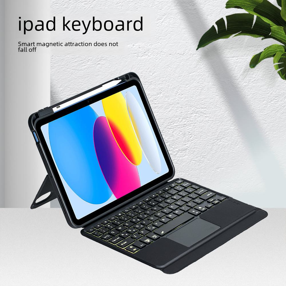 Защитная крышка-клавиатура для планшета iPad Pro 10.9 с беспроводной Bluetooth-клавиатурой, подсветкой, мини-шарниром 6-го поколения - Совместима с моделями Air 3 и 10.2.