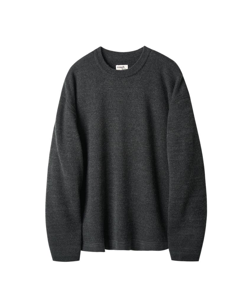 Leopeusaideu Blended Crewneck Knit Charcoal