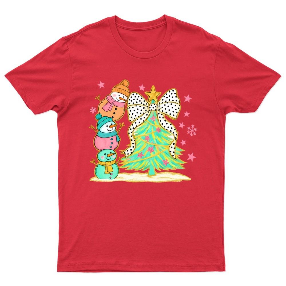 Christmas SnowUnisex Tree Holiday TShirt Unisex Gift Retro Seasonal Funny Xmas