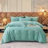 Легкий роскошный комплект постельного белья из четырех предметов из утолщенного хлопка, длинноволокнистый хлопок с вышивкой и начесом, пододеяльники
