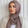 Cotton Rayon Modal Hijabs Scarf Solid Headscarf Wraps Big Size Plain Shawls Muslim Women Hijab Islamic Turban Headband 190*85cm