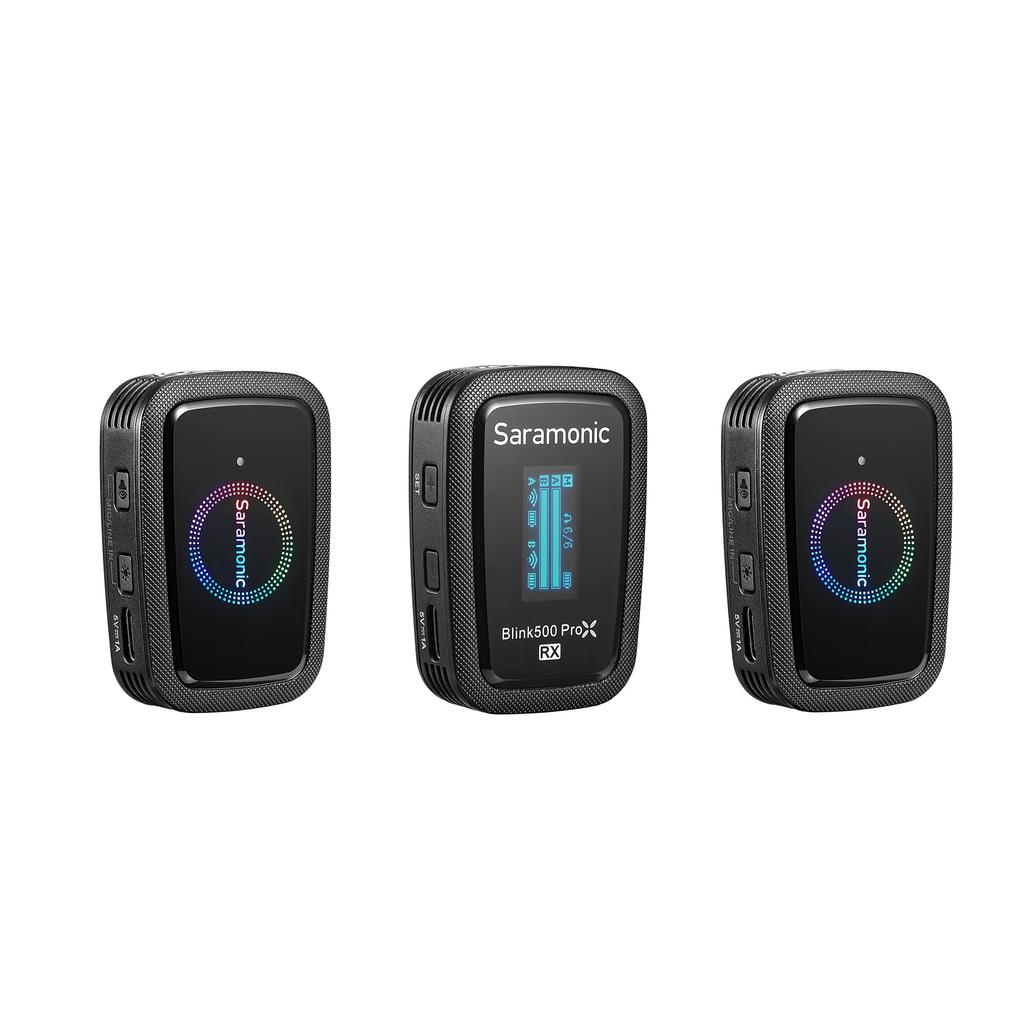 Saramonic Saramonic Micro Wireless Microphone System with RGB Light 2 1 Black Lavalier Microphone Included 2.4GHz Effects, Transmitters, Receiver,