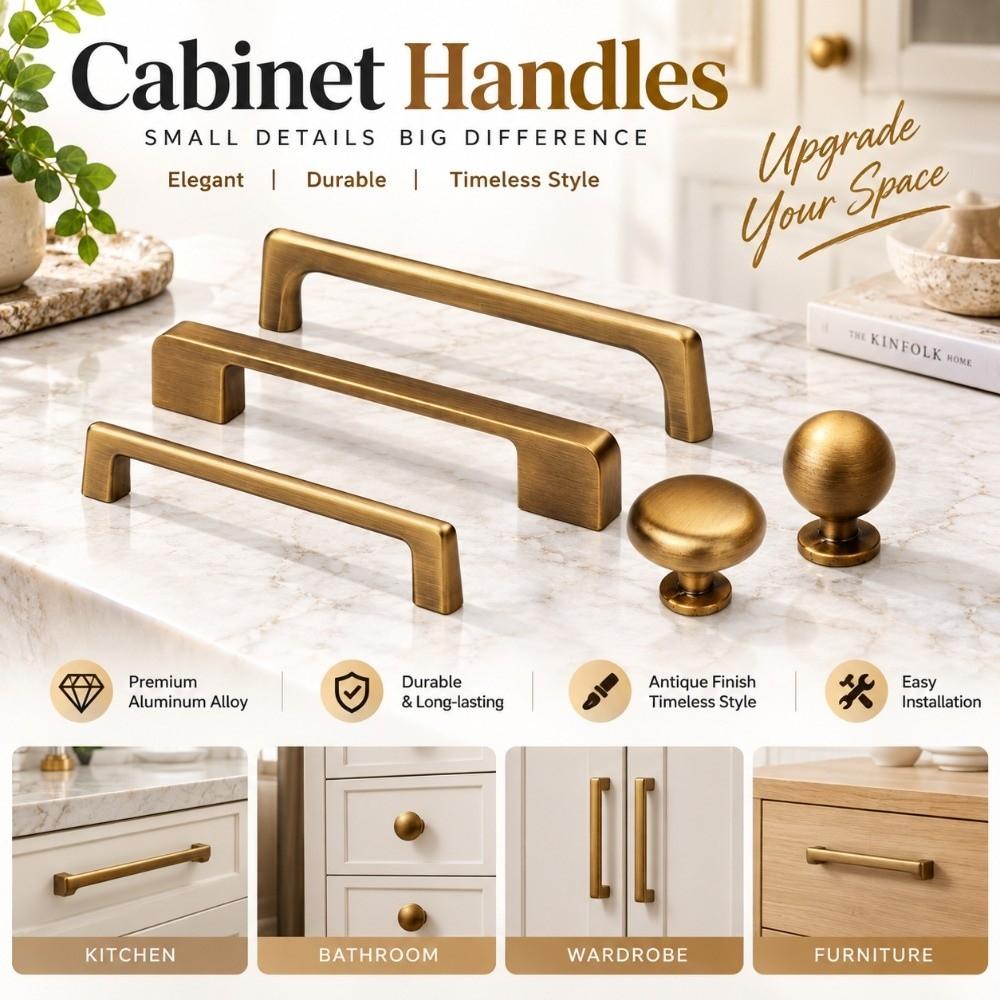 French Cabinet Handles Antique Bronze Furniture Knobs New Wardrobe Handles Drawer Hardware