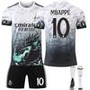 Подростки Дети Взрослые Индивидуальное Имя Футбольные Комплекты 24/25 Реал Мадрид Белый Дракон #10 Мбаппе Спортивный Тренировочный Комплект Джерси с Носками