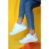 Women's White Powder Sneakers Sports Shoes