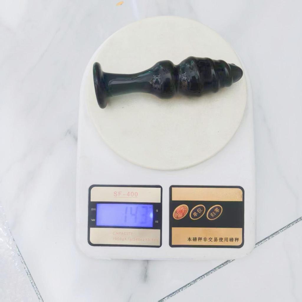 VaHppy Черные стеклянные анальные пробки 3 шт. 3,4/4,9/6,5 см SM BDSM товары для взрослых Гей анальная мастурбация расширение секс-игрушки вытягивание бусины