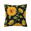Sunflower Square Pillowcase Pillow Cover Polyester Cushion Zip Decorative Comfort Throw Pillow for Home Sofa