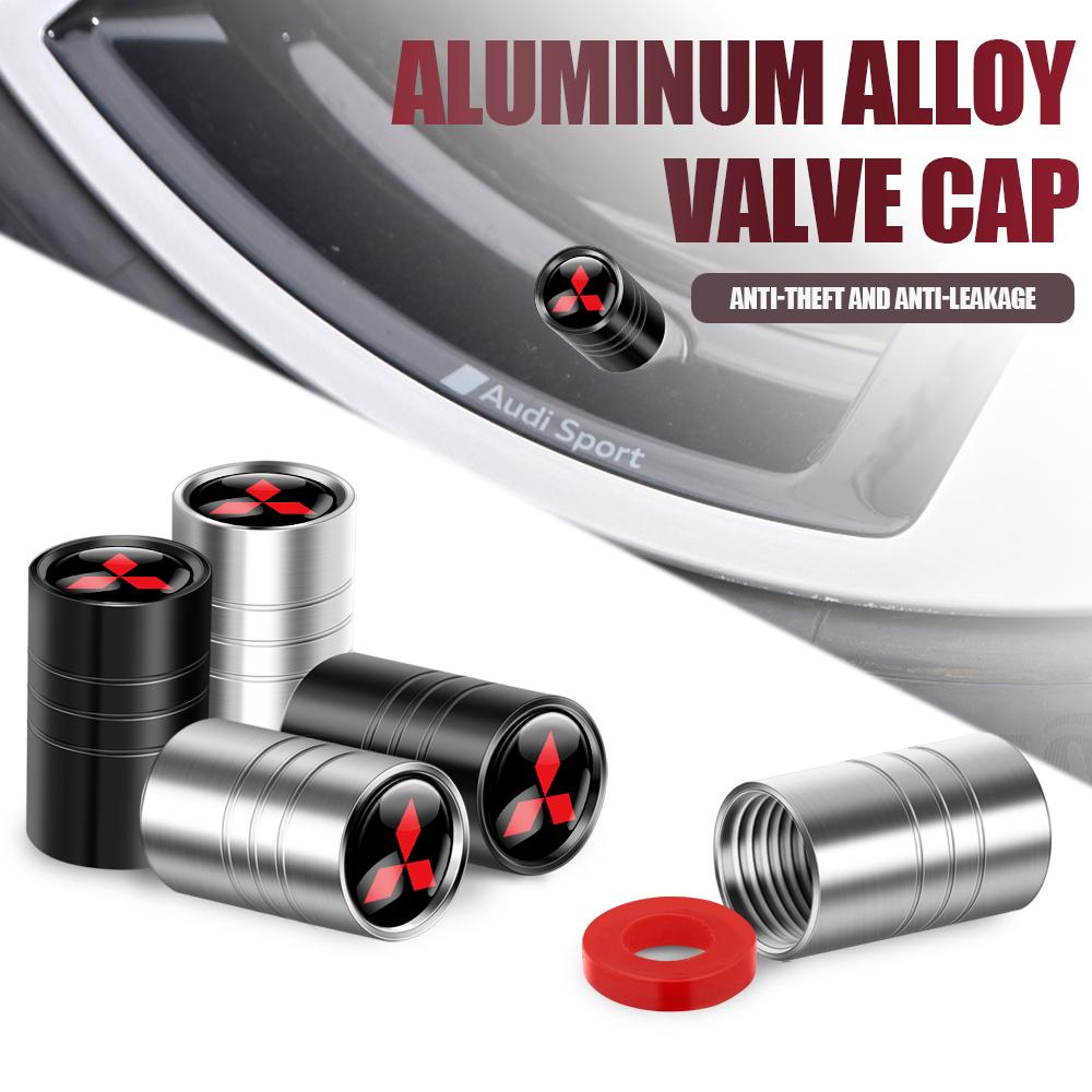 4Pcs 3D Car Metal Wheel Tire Valve Cap Badge Accessories For Mitsubishi X EX ASX L200 Colt Outlander Pajero Lancer Eclipse Cross