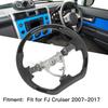 Auto Hydro‑Dip Steering Wheel Enhanced Grip Flat Bottom Steering Wheel Easy Installation Stylish for FJ Cruiser 2007 To 2017