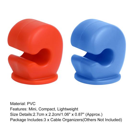 3 шт. кабельных органайзера изысканной формы супер мини ПВХ настольные держатели кабелей настенные маленькие подвесные стойки для дома