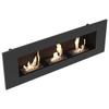 Wall Mounted Bioethanol Fireplace DELTA 3 Black TÜV