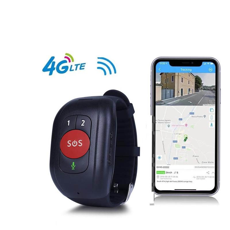 RF-V48 Waterproof 4G LTE GSM Elderly Child SOS Button Wristband Emergency Alarm GPS Tracking Heart Rate Blood Pressure Monitor