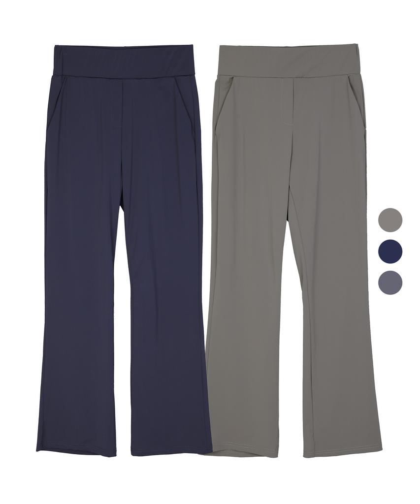 EZBUY Cooling Care Women'S Tricot Bootcut Elastic Pants 4 Colors