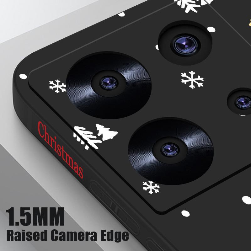 Мягкий тонкий чехол с рисунком рождественской елки для Xiaomi 13T Poco F6 X6 Pro Redmi Note 13 12 Pro 11 10, матовый чехол из ТПУ с ремешком, противоударный чехол для телефона