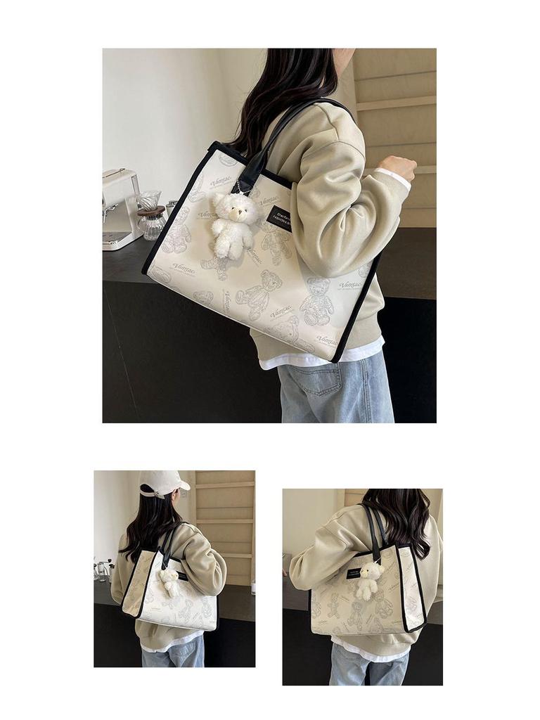 Женская сумка-тоут большой вместимости 2025 года: Новая повседневная сумка через плечо для работы и учебы