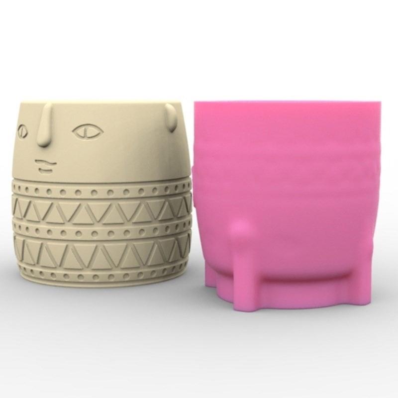 Абстрактное лицо, форма для цветочных горшков, формы для эпоксидной смолы, держатель для ручек, подсвечник, цементный горшок, силиконовая форма, украшения для дома