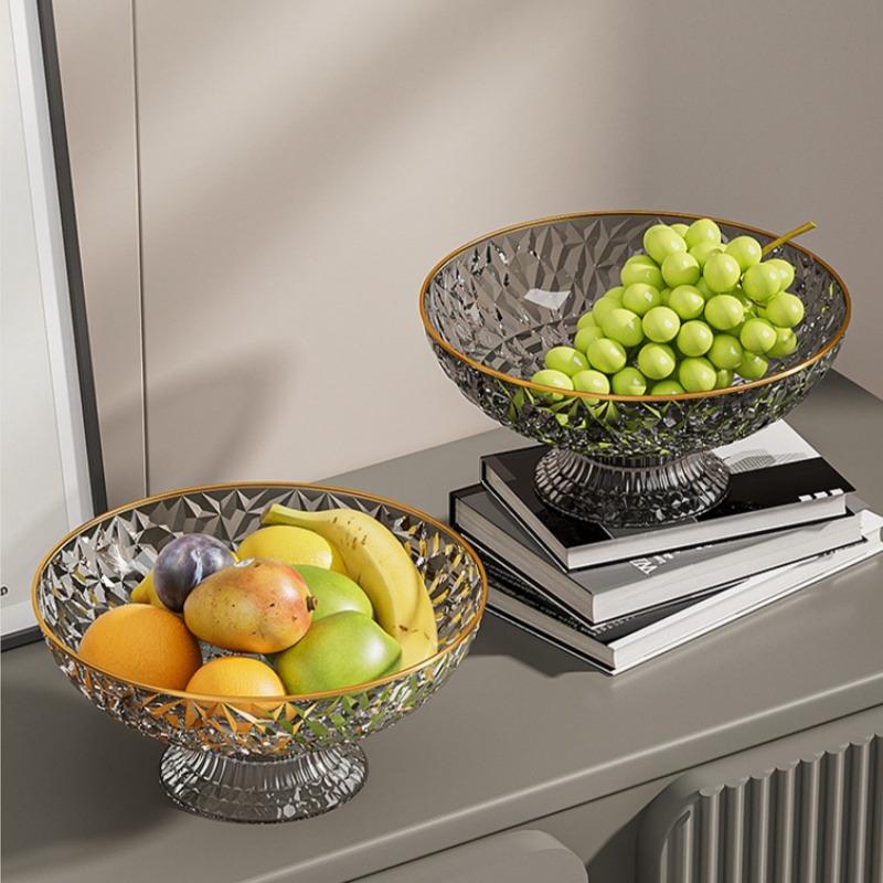 Пластиковый поднос для фруктов с кристаллическим дизайном, в который можно сливать воду, чтобы положить закуски, хлеб, подходящий для размещения в гостиных, офисах, отелях