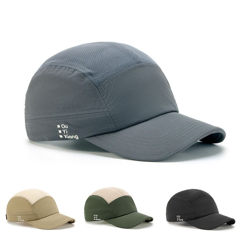 Quick Drying Peaked Caps Mesh Baseball Hats Simple Sun Hat Outdoor Camping Running