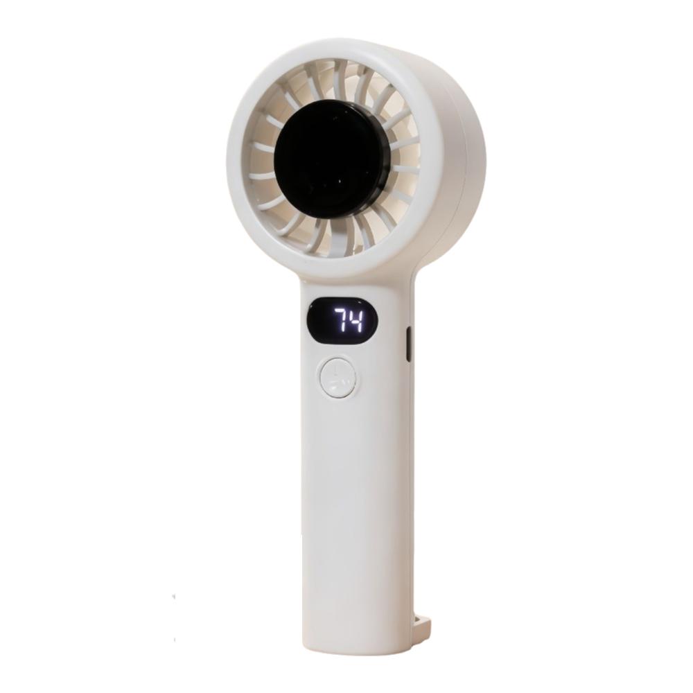 USB Rechargeable Electric Hand Fan with LED Display Highspeed Cooling Fan  Outdoor Travel